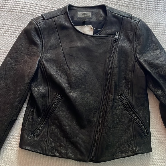 RARE! Like NEW Current/Elliott black pebbles leather jacket - Picture 4 of 7